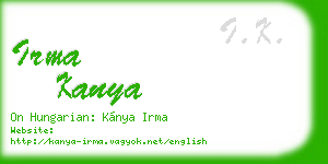 irma kanya business card